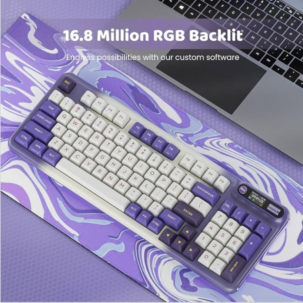 New KZZI Z98 Wireless Mechanical Keyboard, Smart Display & Knob, BT5.0/2.4GHz/US
